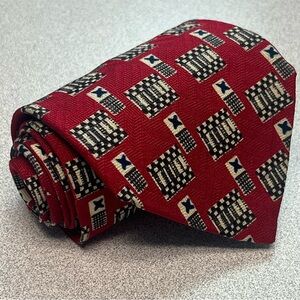 Premiere by Robert Talbott Men's Tie Burgundy 100% Silk Made in the USA